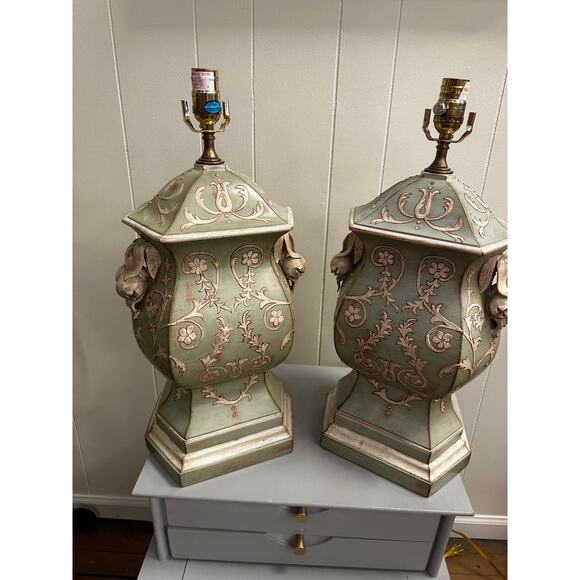 Chelsea House Decorative Lamp (2 total) Distressed Look - Picture 7 of 16